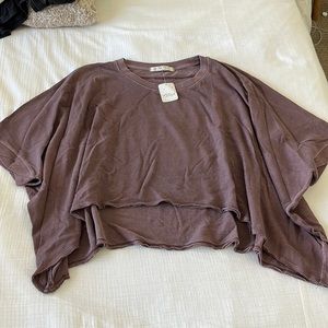 Free People We the Free CC Tee, NWT, Sz M, Wine